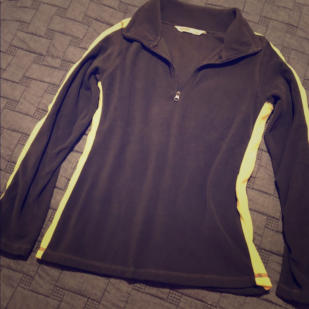 Old Navy Gray & Lime Green Fleece